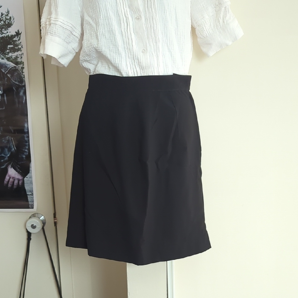 Vintage Toronto Designer Black A-Line Skirt